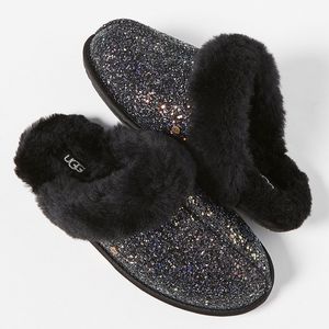 ugg black glitter slippers